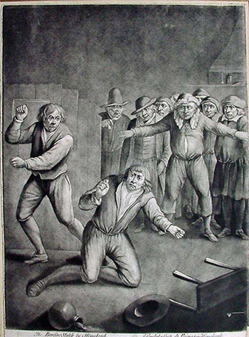 Print: Boxing - Bare Knuckle Fight, by John Bowles, after Hemskerk.